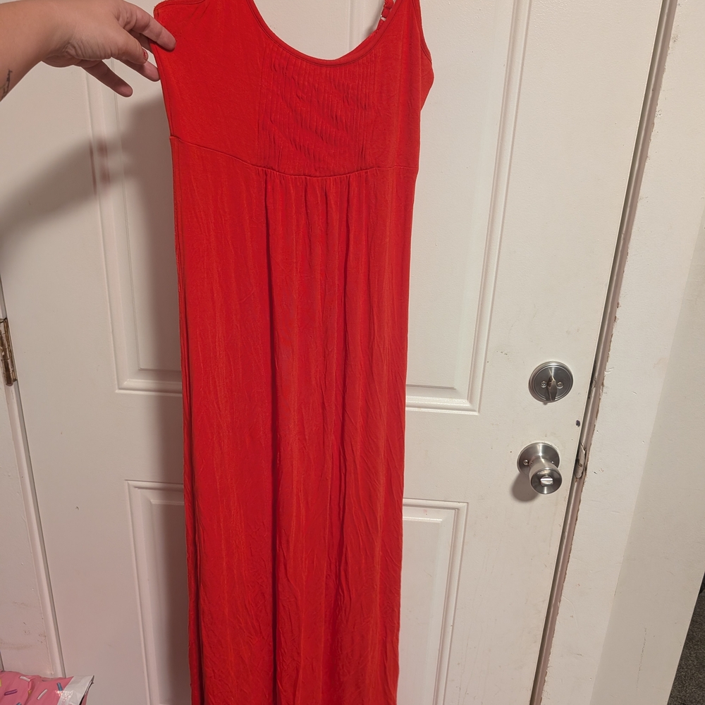 Calvin Klein Vibrant Red Maxi Dress